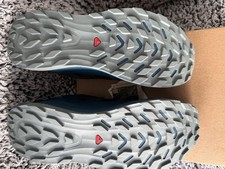 Salomon Ultra Flow GTX Black / Blue UK 10.5 Gore-Tex Trail Running Trainers