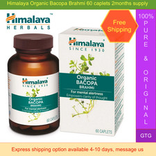Himalaya Organic Bacopa Monnieri 60 caplets Brahmi Memory Focus Ayurvedic