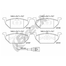 Satz Bremsbeläge Bremsklötze vorne für Audi A2 8Z0 A3 8L1 | 24567881