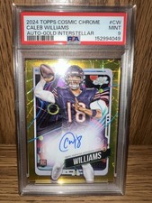 2024 Topps Cosmic Chrome Autographs Caleb Williams #CCA-CW Gold Interstellar/50