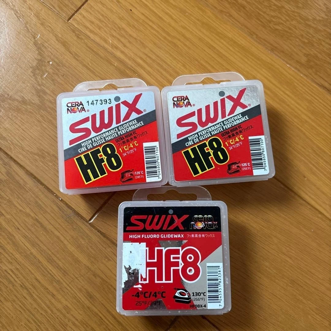 SWIX HF4、 HF5、 HF7BW 、HF8 Swix HF8 Cera Nova High Performance Glide Wax, Red, 40gm - Goskand