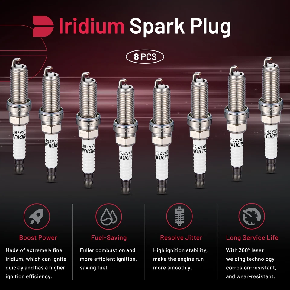 93501 8PCS Spark Plugs For Toyota Prius Plug-In Prius V Yaris Yaris iA - Image 4 of 4