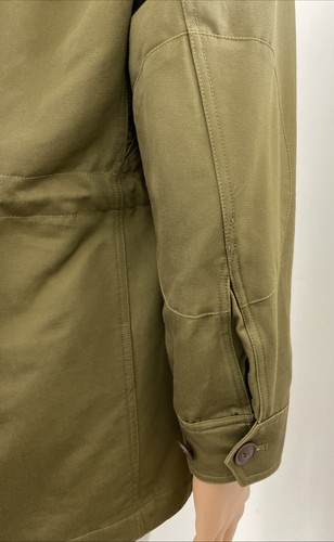 RM Williams S Montgomery Jacket Olive Khaki Green Pure Cotton Sateen Military - Picture 8 of 19