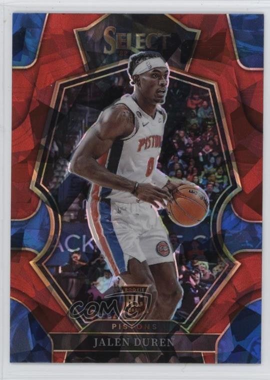 2022-23 Panini Select Premier Level Red Cracked Ice Prizm Jalen Duren #176 0uh2