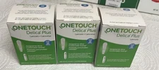 3 Boxes Of OneTouch Delica Plus 300 Lancets 33G  (Exp:  2027.