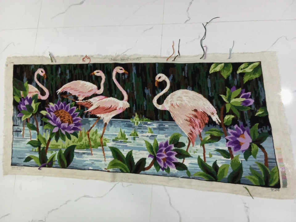 Needlepoint Tapestry Canvas Home Mountain Forest | Bridge| Flamingos 10 Counts. - Image 3 of 4