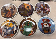 6 Rockwell's Annual Mother's Day Plates 5 through 10.  Boxes & COA's