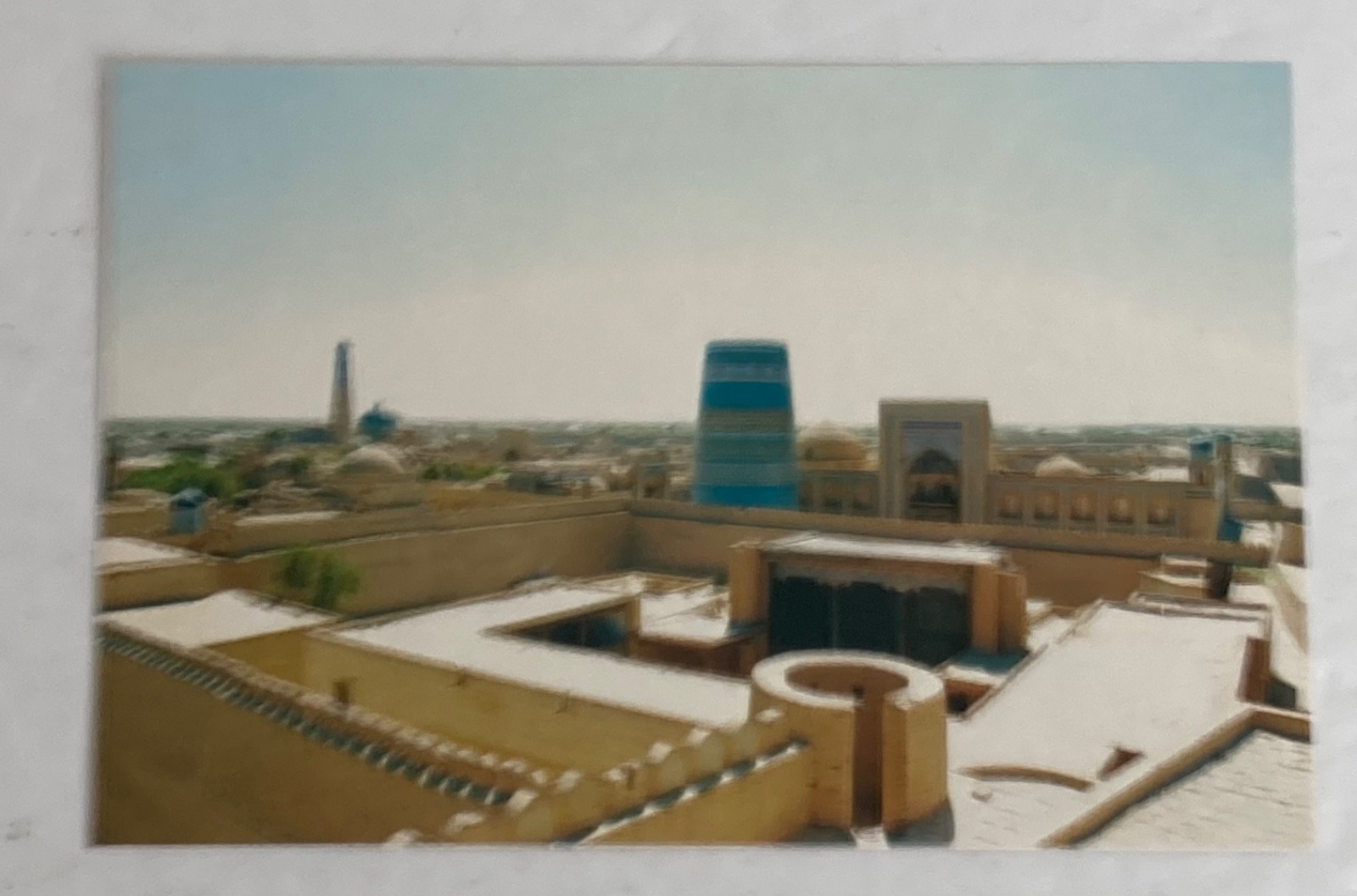 Vtg Postcard Khiva Uzbekistan Skyline Kalta Minor Minaret Silk Road City View