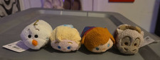 Lot of 4 Disney Frozen Tsum Tsums: Sven, Olaf, Anna Elsa