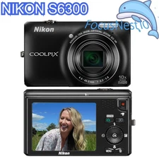 Nikon COOLPIX S6300 Digital Camera 16.0MP 10X Optical Zoom CMOS Sensor Black