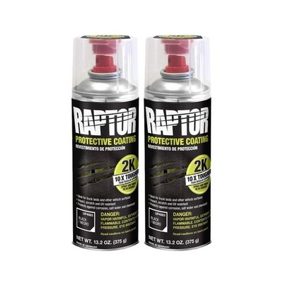 U-POL Raptor 2K Black Spray-On Truck Bedliner Aerosol 13.2 oz (2 Pack)