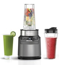 Ninja Blender with AutoiQ, Blend in Cup, Grey/Silver, BN500UK  2176