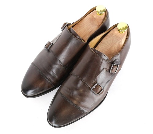 SUITSUPPLY Men's Shoes EU40.5 Brown Leather Double-Buckle Formal Classic - Picture 7 of 16