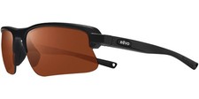 Revo Annika 2 Polarized Matte Black Semi-Rimless Wrap Sunglasses RE120301GO