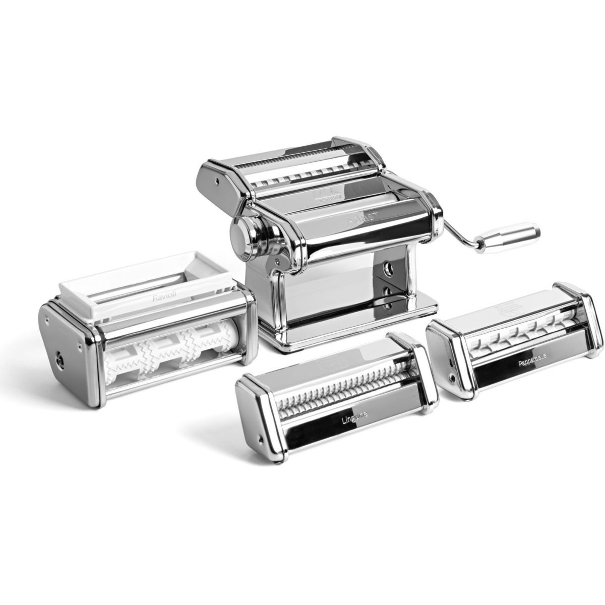Machine à pâtes Marcato Atlas Multipast+ en acier chromé haut de gamme