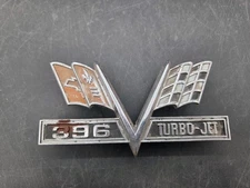 Vintage Oem Chevrolet 396 Turbo Jet Impala SS Fender Emblem GM 3871057 Badge 106