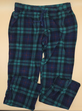 Old Navy Green Blue Plaid Flannel Pajama Pants Lounge Sleepwear Soft Cozy Medium