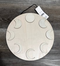 NWT PAINTABLE MOON PHASE LASER CUT WOOD SIGN WALL ART DECOR CRAFTABLE CRAFTS