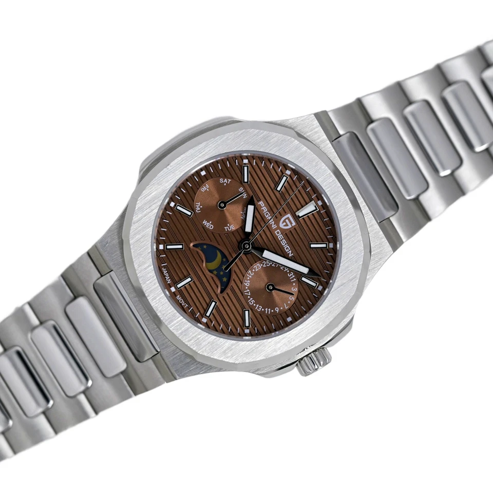 Pagani Design 36mm Ladies Day Night Indicator Salmon Dial Wrist Watch - Image 2 of 4