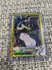 2021 Bowman Chrome Prospects Logan Davidson #BCP-115 Aqua REFRACTOR/75 A's RC SP