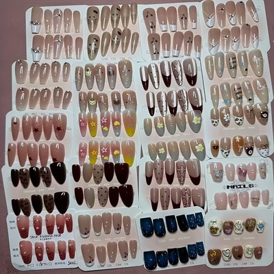 100pcs Wholesale High-Quality Handmade Press-On Nails Bulk Reusable Fake Nails
