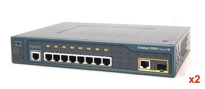Lot of 2 NEW Cisco Catalyst 2960 Series SI 8-Port Ethernet Switch WS-C2960-8TC-S
