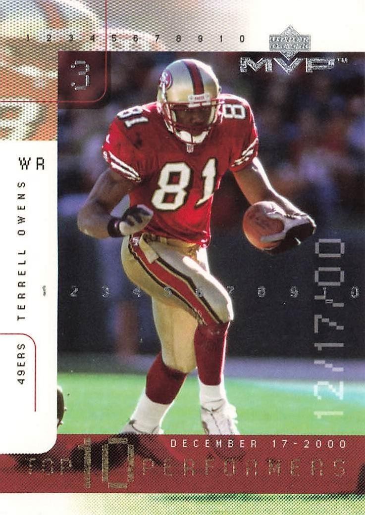 2001 Upper Deck MVP #TOP3 Terrell Owens Top 10 Performers