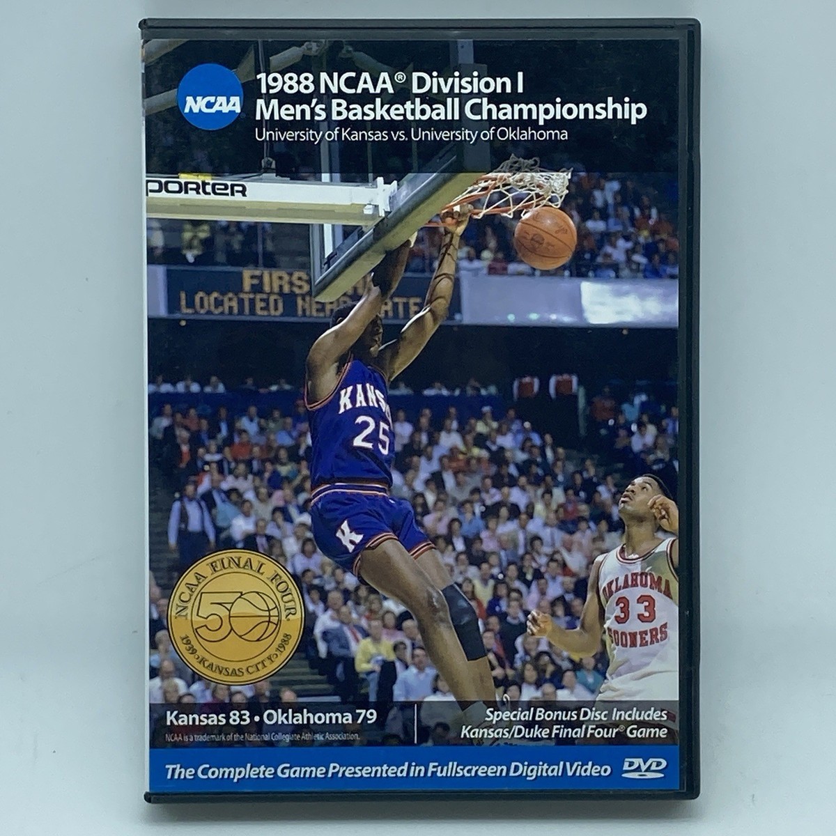 1988 NCAA Men's Basketball Championship 2-DVD College Kansas