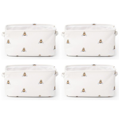 4pcs Non-Woven Fabric cloth quilt storage bag Organizer Reinforced Handle