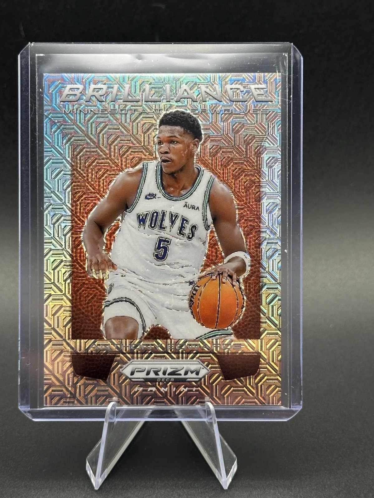 2023-24 Panini Prizm Deca Anthony Edwards Brilliance Mojo /25