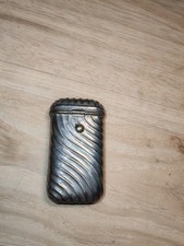 Ancien Pyrogène Grattoir Porte allumettes France 1900's Metal Argenté Art -nouve