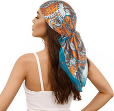 Women Head Hair Scarf Like Satin Silk Scarf Sleeping Hair Wrapping Night 27.5"