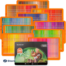 Shuttle Art Buntstifte Set 260 Farben Holzstifte Blechbox