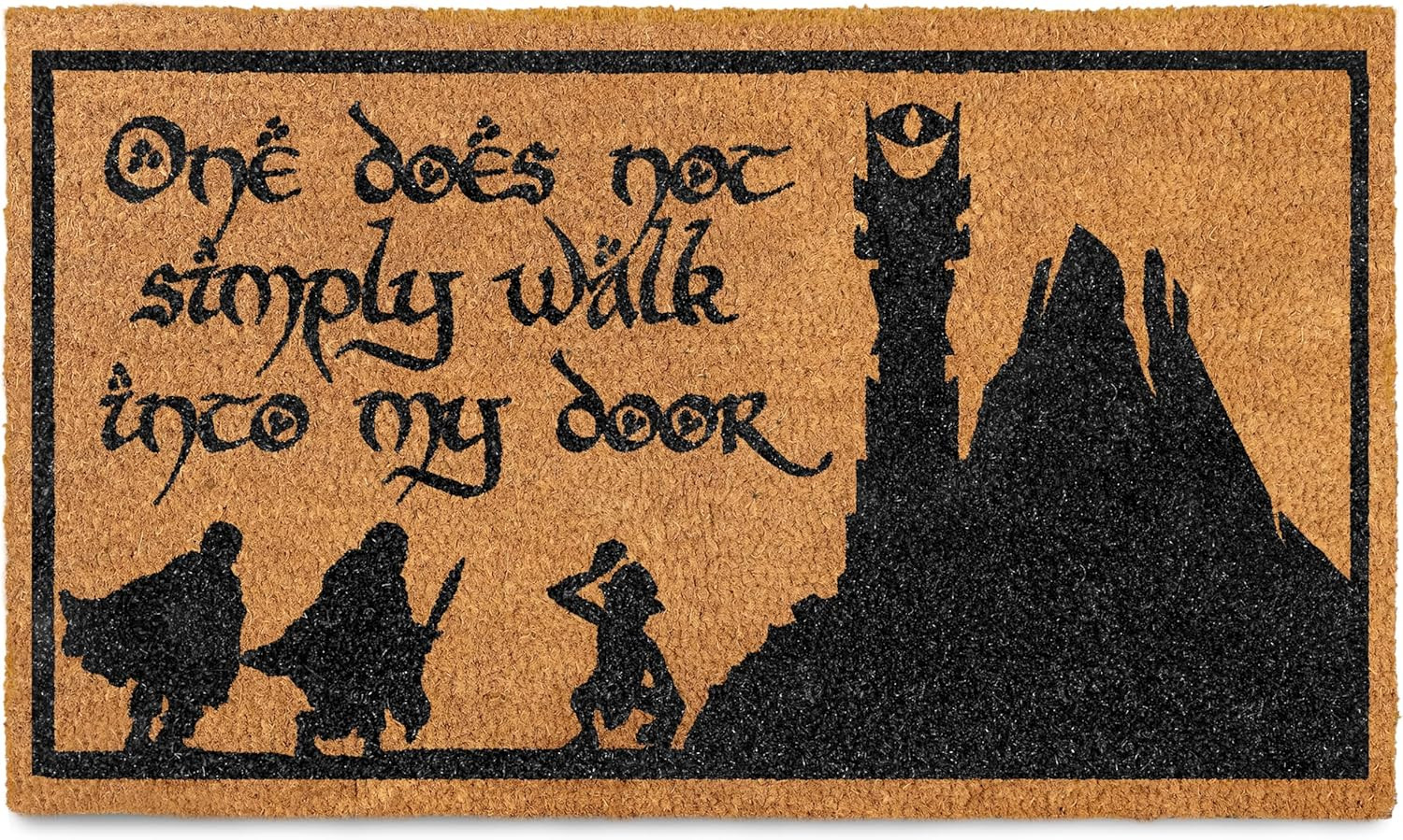 Alfombrilla One Does Not Simply Walk to My Door 30X17 pulgadas, felpudo Fantasy Geek