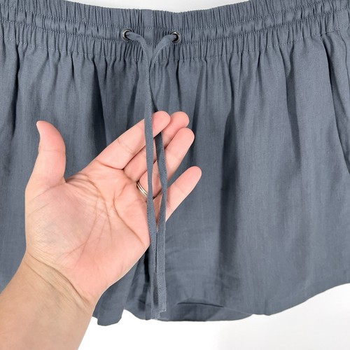 Theory Damen Größe S Leinenmischung Shorts Kordelzug leicht grau Taschen - Bild 5 von 6