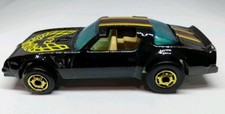 Vintage 1977 Hot Wheels Hot Bird Trans Am Black w/Blackwalls - Blue Windows