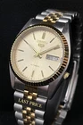 RARE Vintage Two Tone Seiko 5 President SNXJ90 Automatic Watch 36mm