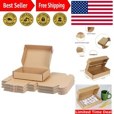 Versatile 25 Pack Brown Shipping Boxes 9x6x2 - Quick Assembly  Secure Closure
