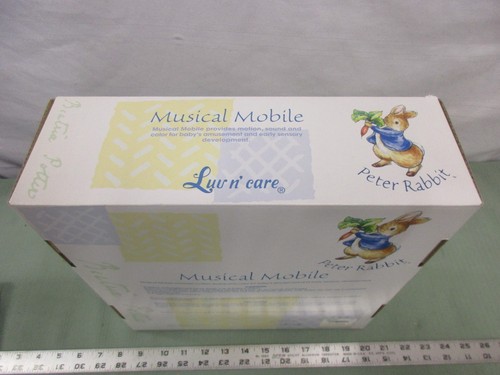 Beatrix Potter Peter Rabbit Wooden Crib Musical Mobile Baby New In Box 2001 set - Picture 4 of 4