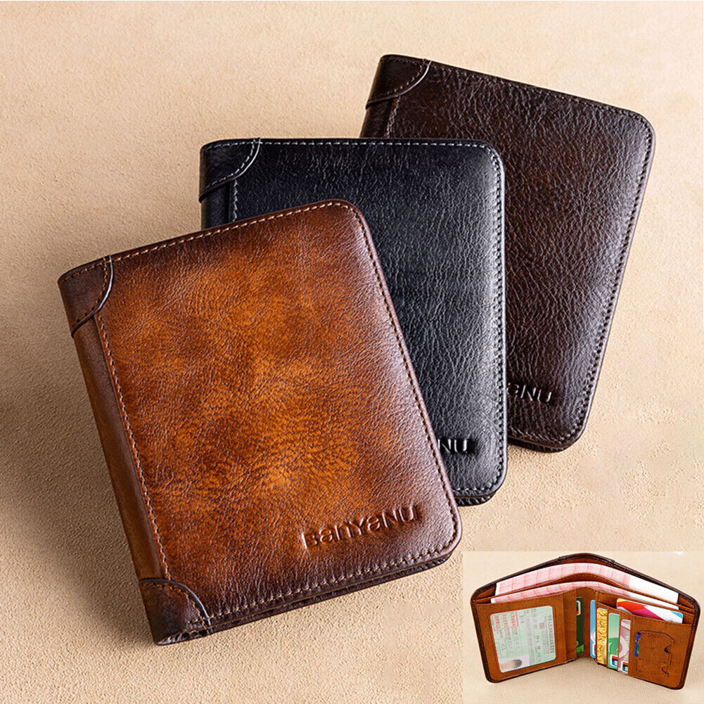 HOPSOOKEN Money Clip RFID Front Pocket Wallet Men Leather Slim Minimalist  Wallet