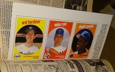 1989 Baseball Cards Magazine (5 issues) with 30 Card Inserts (1959 Topps Style)