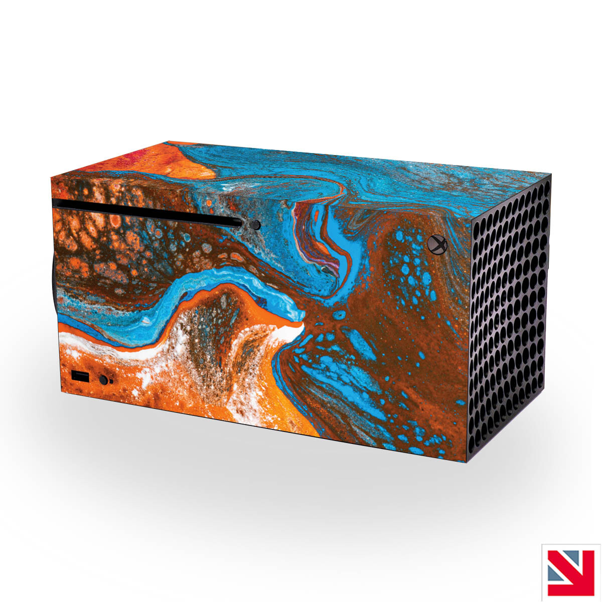 Pelle Adesiva In Vinile Per Xbox Series X - Decalcomania Effetto Marmo Agata Geode - Vinyl Reality
