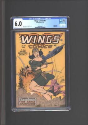 Wings Comics #90 CGC 6.0 Lingerie Panels. Bondage Cover 1948