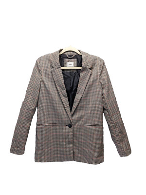 COLLECTION PIMKIE Women Plaid Jacket Size M(8-10) Blazer Woven Office Business 