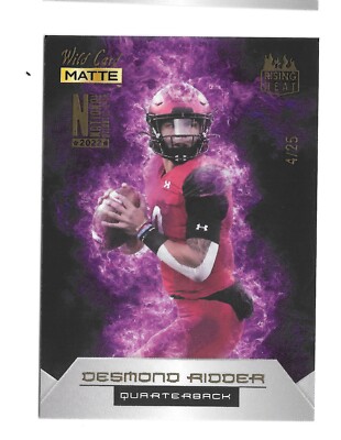 2022 Wild Card Matte National Promo Rising Heat RHN-7 Desmond Ridder Purple 4/25