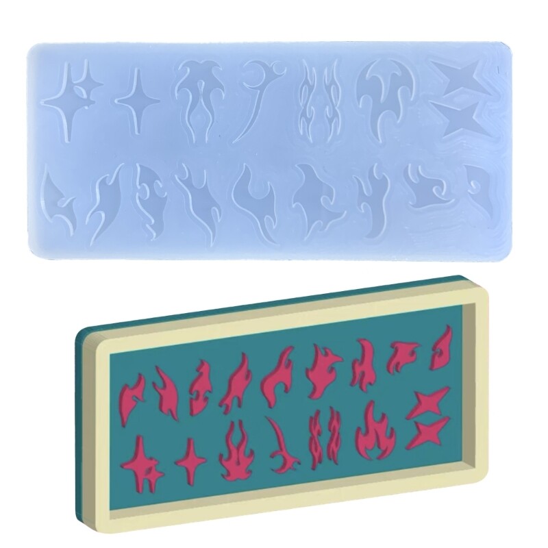 Epoxy Resin Mold for DIY Jewelry Keychains and Craft Decorations