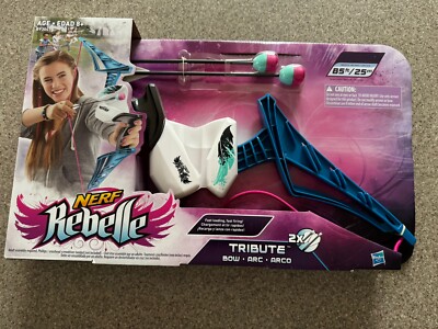 ''NEW'' Nerf Rebelle Tribute Bow and Arrow w/ 2 Arrows - Shoots Up To 85ft