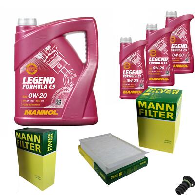 MANN Inspektionspaket 8 L MANNOL Legend Formula C5 0W-20 für Mercedes E-Klasse