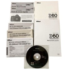 Nikon D60 Manuals and Software Suite Bundle Digital Camera Photography Guide Lot