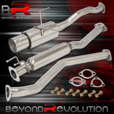 For 2001-2005 Civic EX EM2 2.5'' Pipe + 4.5'' Polish Muffler Tip Catback Exhaust